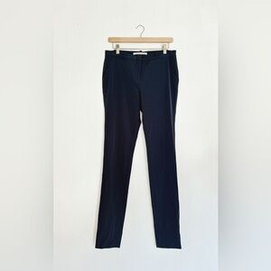 Diane Von Furstenberg Anabelle Poplin Trouser Pant Steel Blue - Size 6